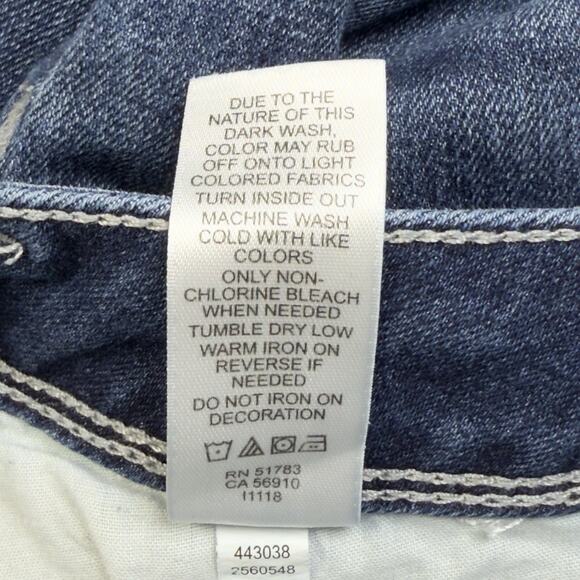 Maurices Dark Wash Low Rise Bootcut Jeans Sz 10 Short Western Embroidered Rodeo - Picture 9 of 10